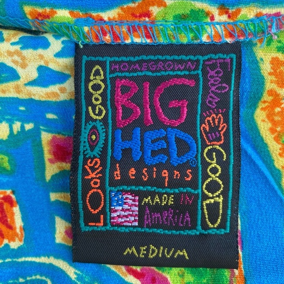 Big Hed Womens Vintage 90s Tribal Luau Maxi Long Skirt - Picture 7 of 8